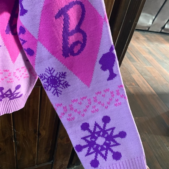 Barbie Women's Sweater in Purple and Pink - Picture 4 of 8